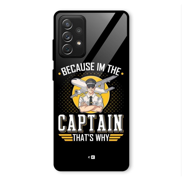I M Captain Glass Back Case for Galaxy A72