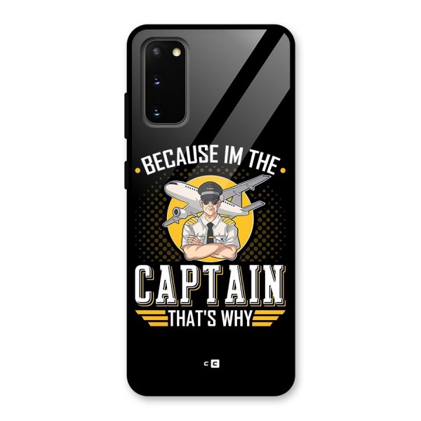 I M Captain Glass Back Case for Galaxy S20