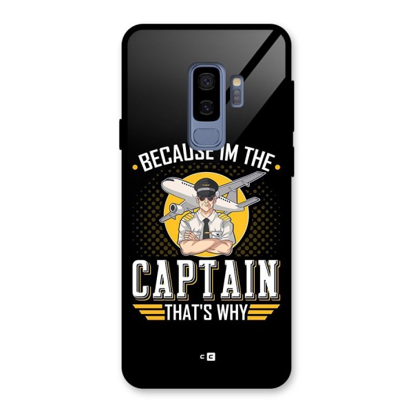 I M Captain Glass Back Case for Galaxy S9 Plus