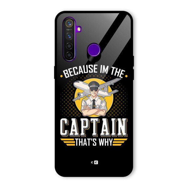I M Captain Glass Back Case for Realme 5 Pro
