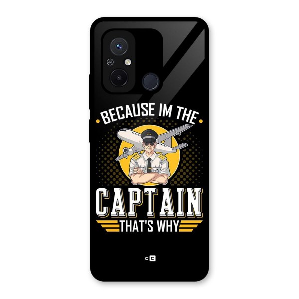 I M Captain Glass Back Case for Redmi 12C