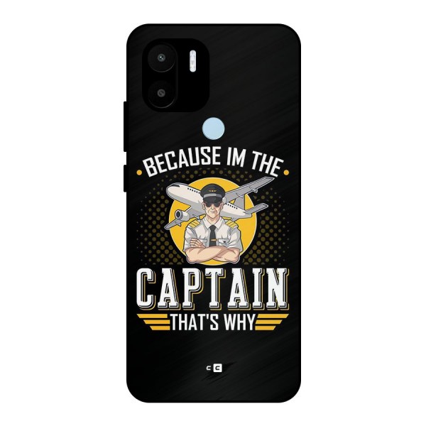 I M Captain Metal Back Case for Redmi A1 Plus
