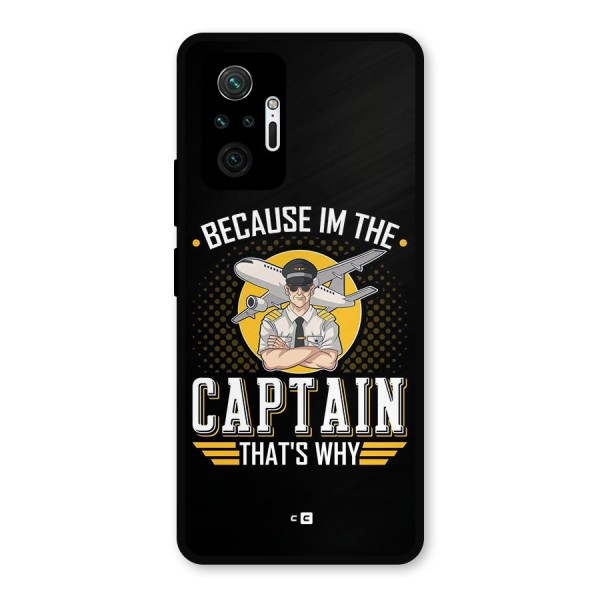 I M Captain Metal Back Case for Redmi Note 10 Pro
