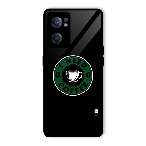 I Need Coffee Classic Glass Back Case for OnePlus Nord CE 2 5G
