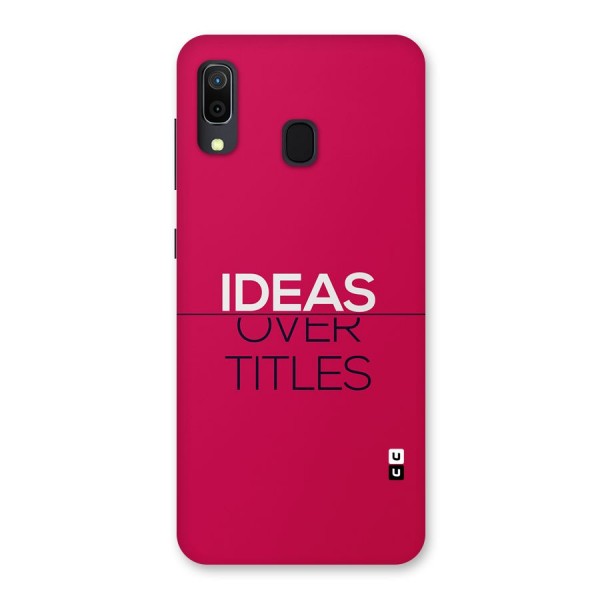 Ideas Over Titles Back Case for Galaxy A20