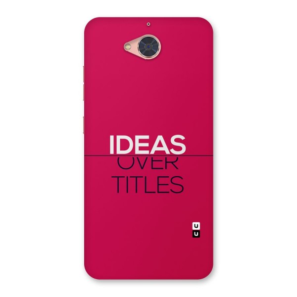 Ideas Over Titles Back Case for Gionee S6 Pro
