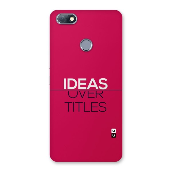 Ideas Over Titles Back Case for Infinix Note 5