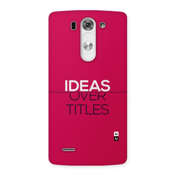 Ideas Over Titles Back Case for LG G3 Mini