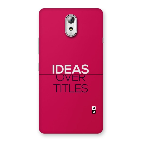 Ideas Over Titles Back Case for Lenovo Vibe P1M