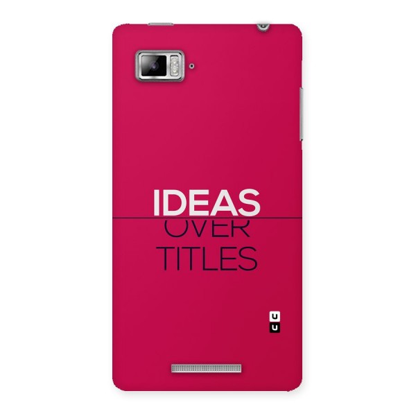 Ideas Over Titles Back Case for Lenovo Vibe Z K910