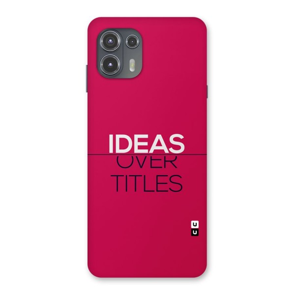 Ideas Over Titles Back Case for Motorola Edge 20 Fusion