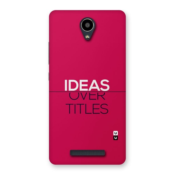 Ideas Over Titles Back Case for Redmi Note 2