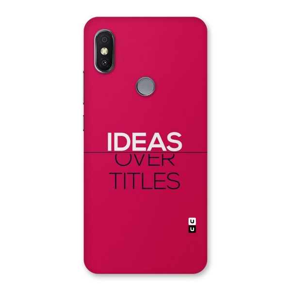 Ideas Over Titles Back Case for Redmi Y2
