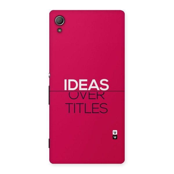 Ideas Over Titles Back Case for Xperia Z4
