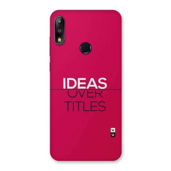 Ideas Over Titles Back Case for Zenfone Max Pro M2