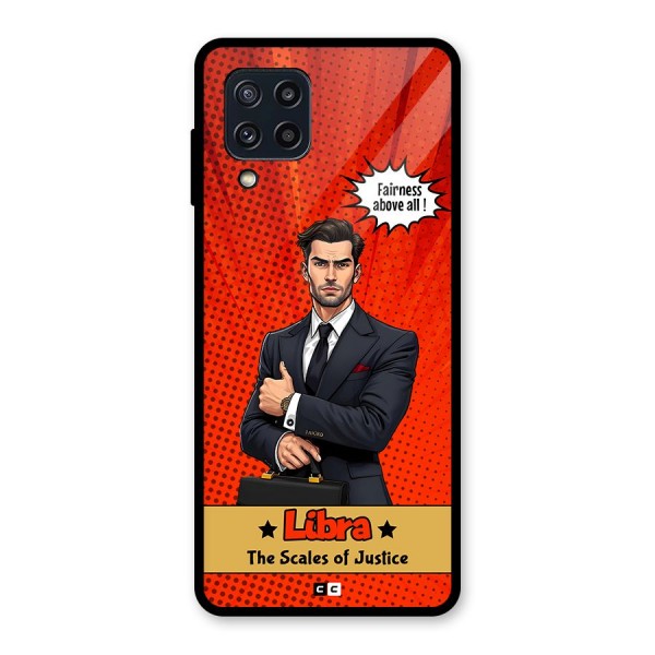 Impartial Libra Glass Back Case for Galaxy M32