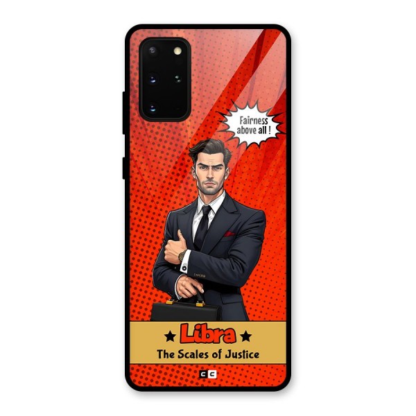 Impartial Libra Glass Back Case for Galaxy S20 Plus