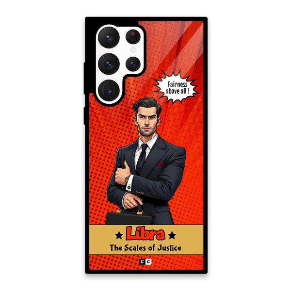 Impartial Libra Glass Back Case for Galaxy S22 Ultra 5G