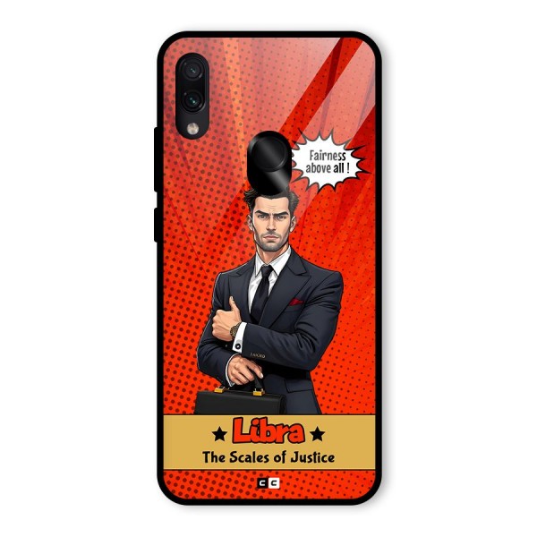 Impartial Libra Glass Back Case for Redmi Note 7S