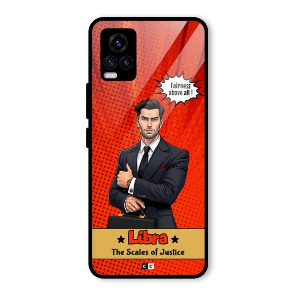 Impartial Libra Glass Back Case for Vivo V20 2021