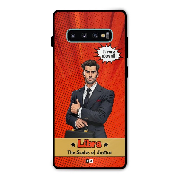 Impartial Libra Metal Back Case for Galaxy S10 Plus