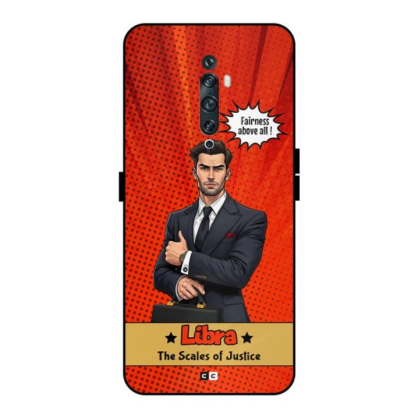 Impartial Libra Metal Back Case for Oppo Reno2 F