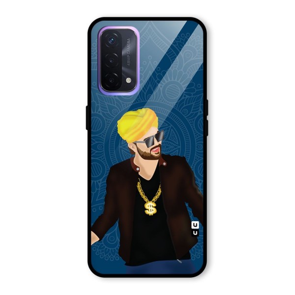 Indie Pop Illustration Glass Back Case for Oppo A74 5G