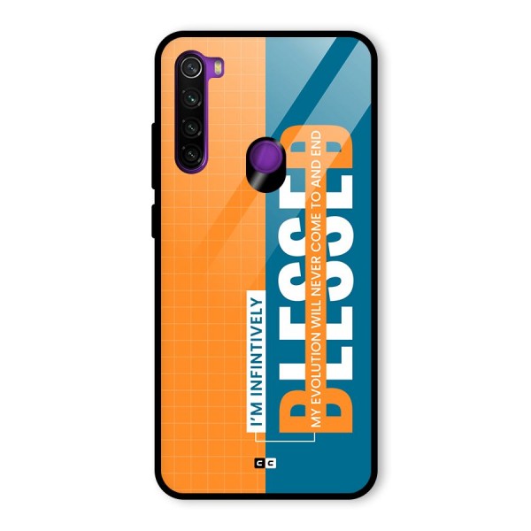Infinite Blessed Glass Back Case for Redmi Note 8