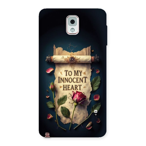 Innocence Of Heart Back Case for Galaxy Note 3