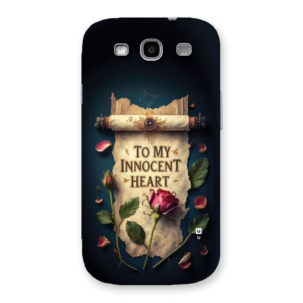 Innocence Of Heart Back Case for Galaxy S3