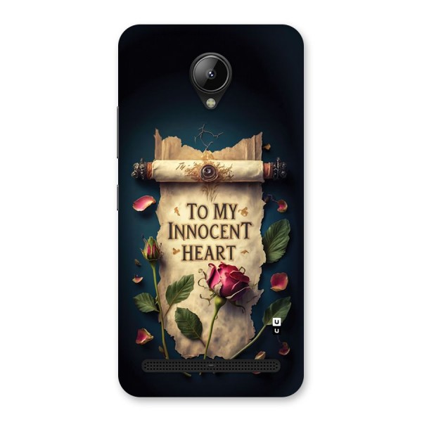 Innocence Of Heart Back Case for Lenovo C2