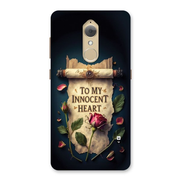 Innocence Of Heart Back Case for Lenovo K8
