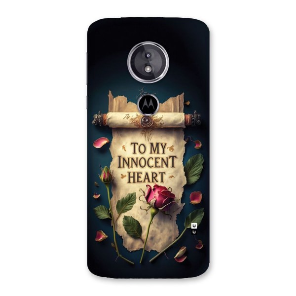 Innocence Of Heart Back Case for Moto E5