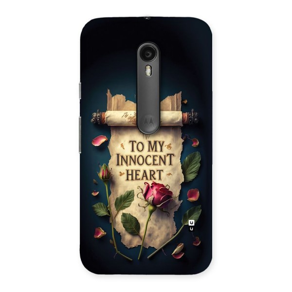 Innocence Of Heart Back Case for Moto G3