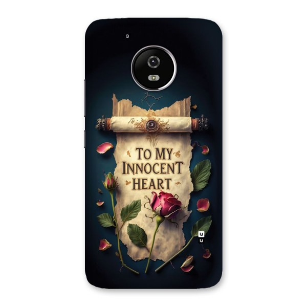 Innocence Of Heart Back Case for Moto G5