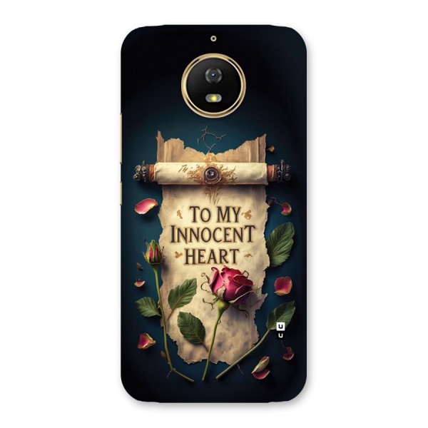 Innocence Of Heart Back Case for Moto G5s