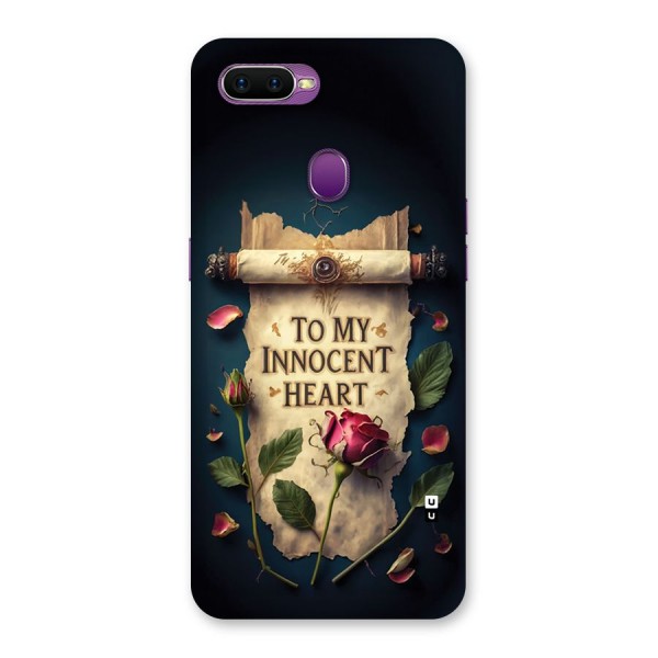 Innocence Of Heart Back Case for Oppo F9