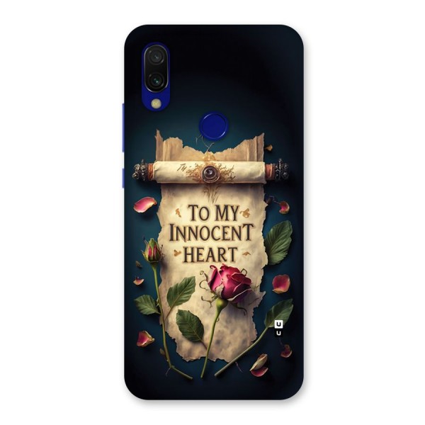 Innocence Of Heart Back Case for Redmi 7