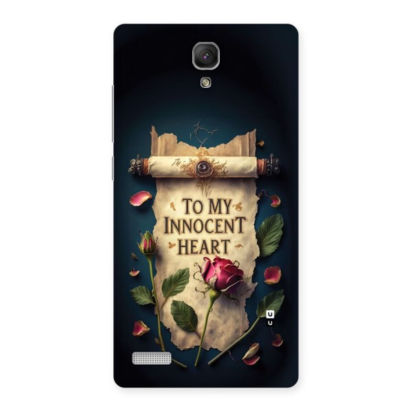 Innocence Of Heart Back Case for Redmi Note