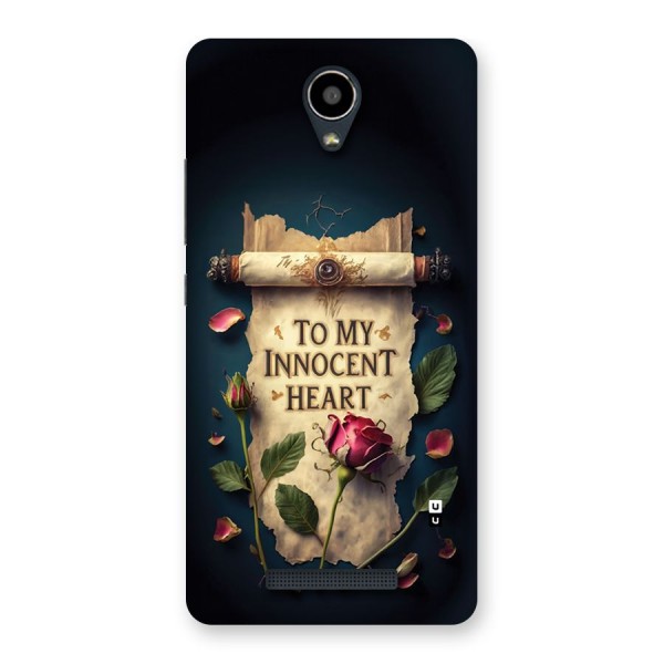 Innocence Of Heart Back Case for Redmi Note 2
