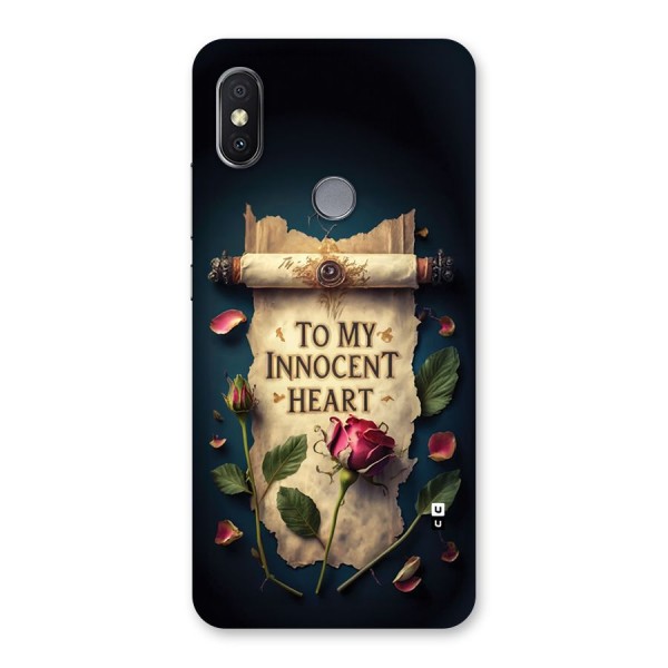 Innocence Of Heart Back Case for Redmi Y2