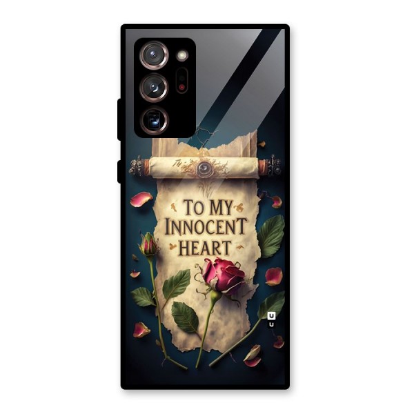 Innocence Of Heart Glass Back Case for Galaxy Note 20 Ultra 5G