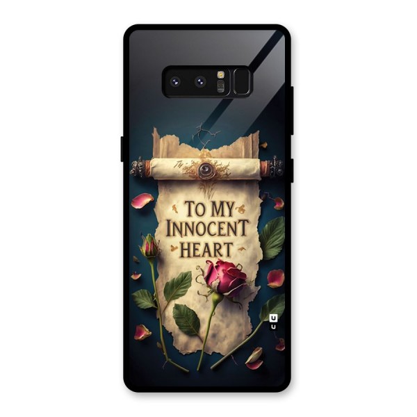 Innocence Of Heart Glass Back Case for Galaxy Note 8