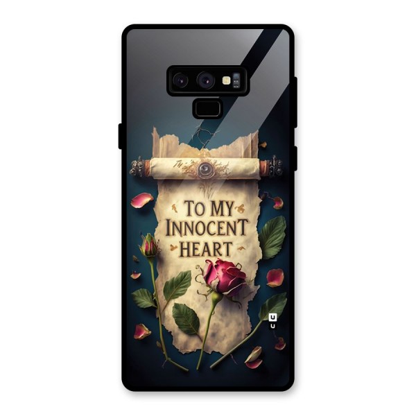 Innocence Of Heart Glass Back Case for Galaxy Note 9