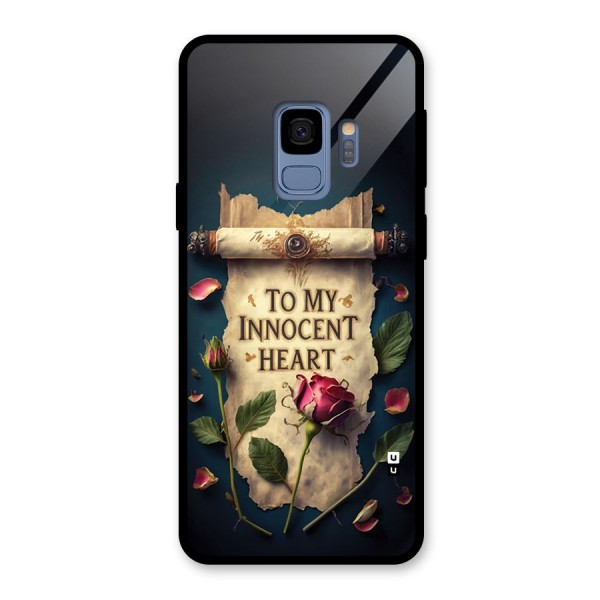 Innocence Of Heart Glass Back Case for Galaxy S9