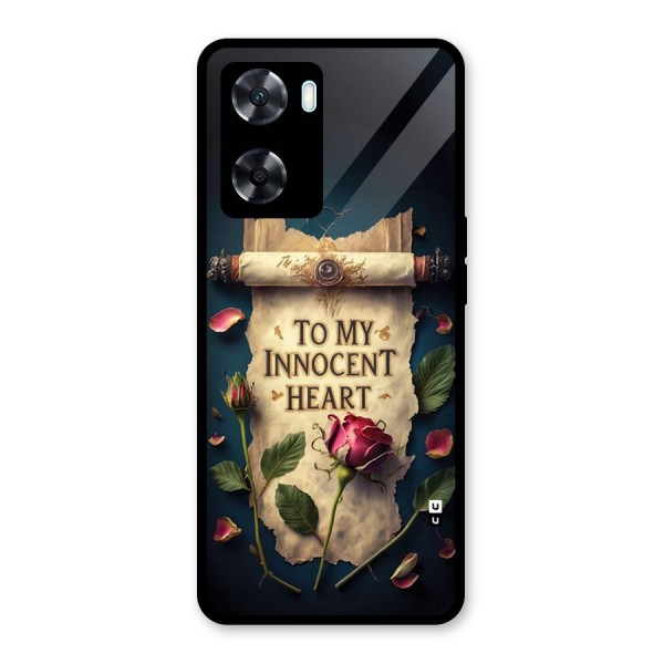 Innocence Of Heart Glass Back Case for Oppo A77