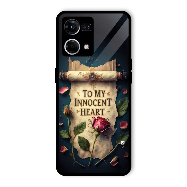 Innocence Of Heart Glass Back Case for Oppo F21 Pro 4G