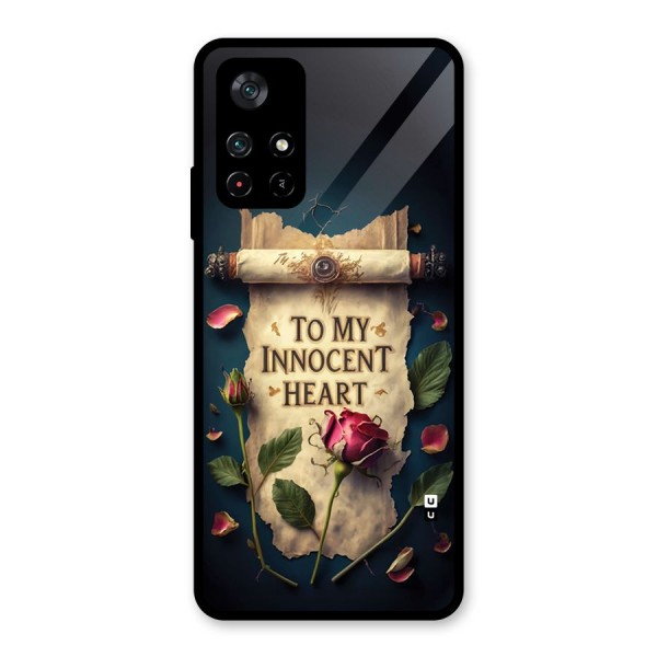 Innocence Of Heart Glass Back Case for Poco M4 Pro 5G