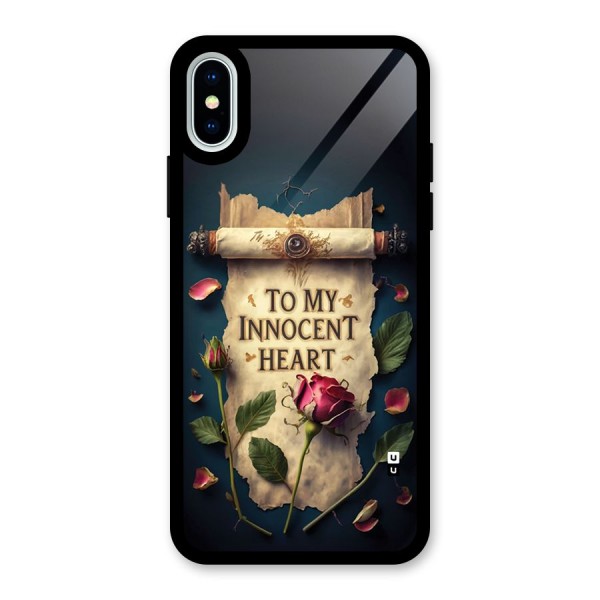 Innocence Of Heart Glass Back Case for iPhone X