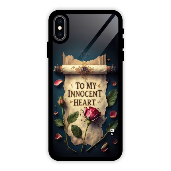 Innocence Of Heart Glass Back Case for iPhone XS Max